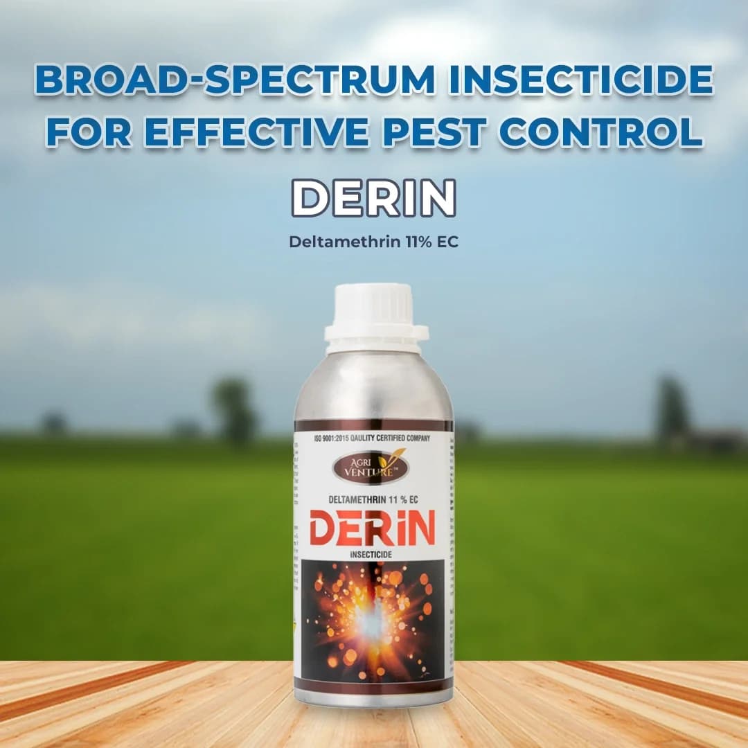 Agriventure Derin (Deltamethrin 11% Ec) Insecticide, Effective Controls Of Bollworm, Fruit Borer, Leaf Folder, Fruit Borer, Thrips - Image 2