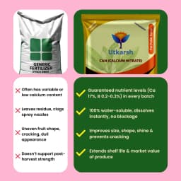 Utkarsh Calcium Nitrate Ca(NO3)2 (100% Water Soluble Fertilizer) For Foliar Spray and Irrigation 6