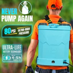 Neptune Model-12 Knapsack Battery Sprayer, 12V 8Amp, 20L Tank, Telescopic Lance with 4 Nozzles, Ideal for Farming & Garden Spraying (Color May Vary) 2