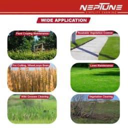 Neptune BC-360 Side Pack Brush Cutter, 35CC Advanced Technology 4 Stroke Petrol Engine, Heavy Duty Crop Cutter Machine 6