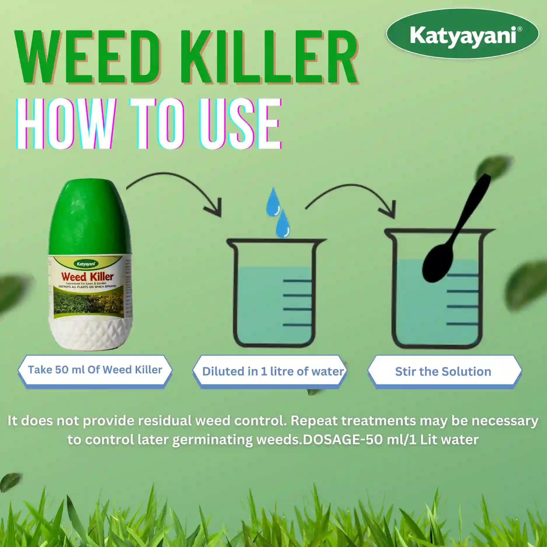 Katyayani Weed Killer Liquid For Lawn And Garden , Used for Removes Unwanted Plants Weeds , Available as Liquid. - Image 9