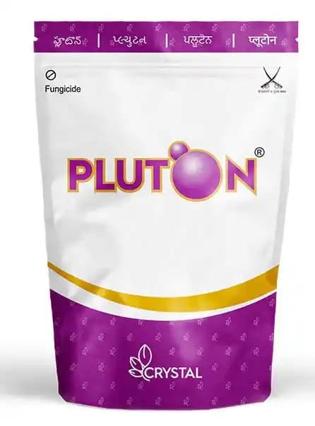 Crystal Pluton Azoxystrobin 11.5% + Mancozeb 30% WP, Contact and Systemic Broad spectrum fungicide with protective action for Tomato. - Image 1