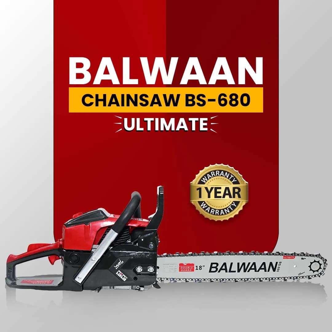 Balwaan 18 Inches BS-680 Ultimate Chainsaw with 68CC Engine, Petrol Operated, 1 Year Warranty - Image 2