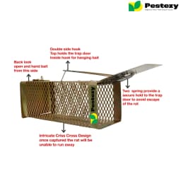 Pestezy Mouse Or Rat Trap Cage, Humane, Durable, Safe And Easy to Use, Cross Design, Allowing For Safe Release 3