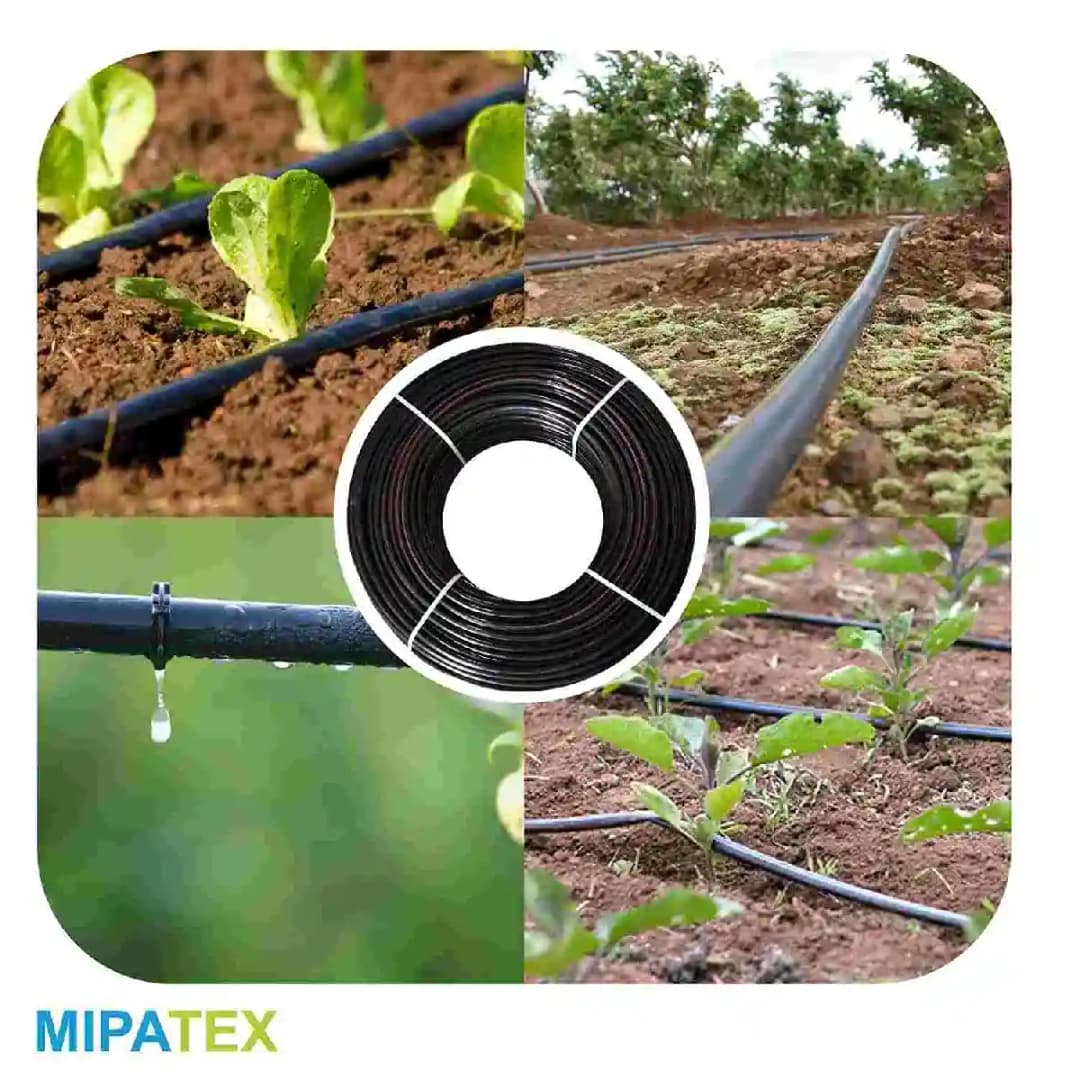 Mipatex Inline Drip Irrigation Pipe, Dripper at Each 40cm, 4 Litre Water Discharge per Hour, Best Quality UV Material, LLDPE. - Image 4
