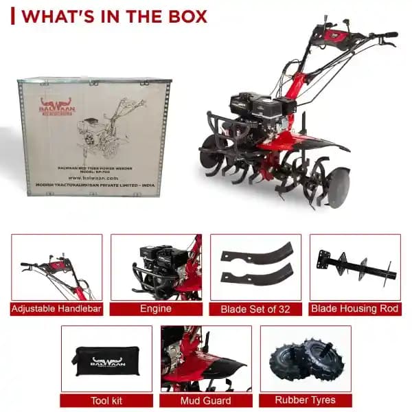 Balwaan BP 700 Power Weeder - 212cc, 4 Stroke - Image 6