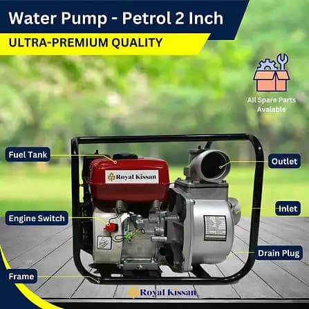 Royal Kissan Premium Quality Portable Water Pump 2 Inch, RK-WP-P02 With 7hp 4-Stroke Engine - Image 5