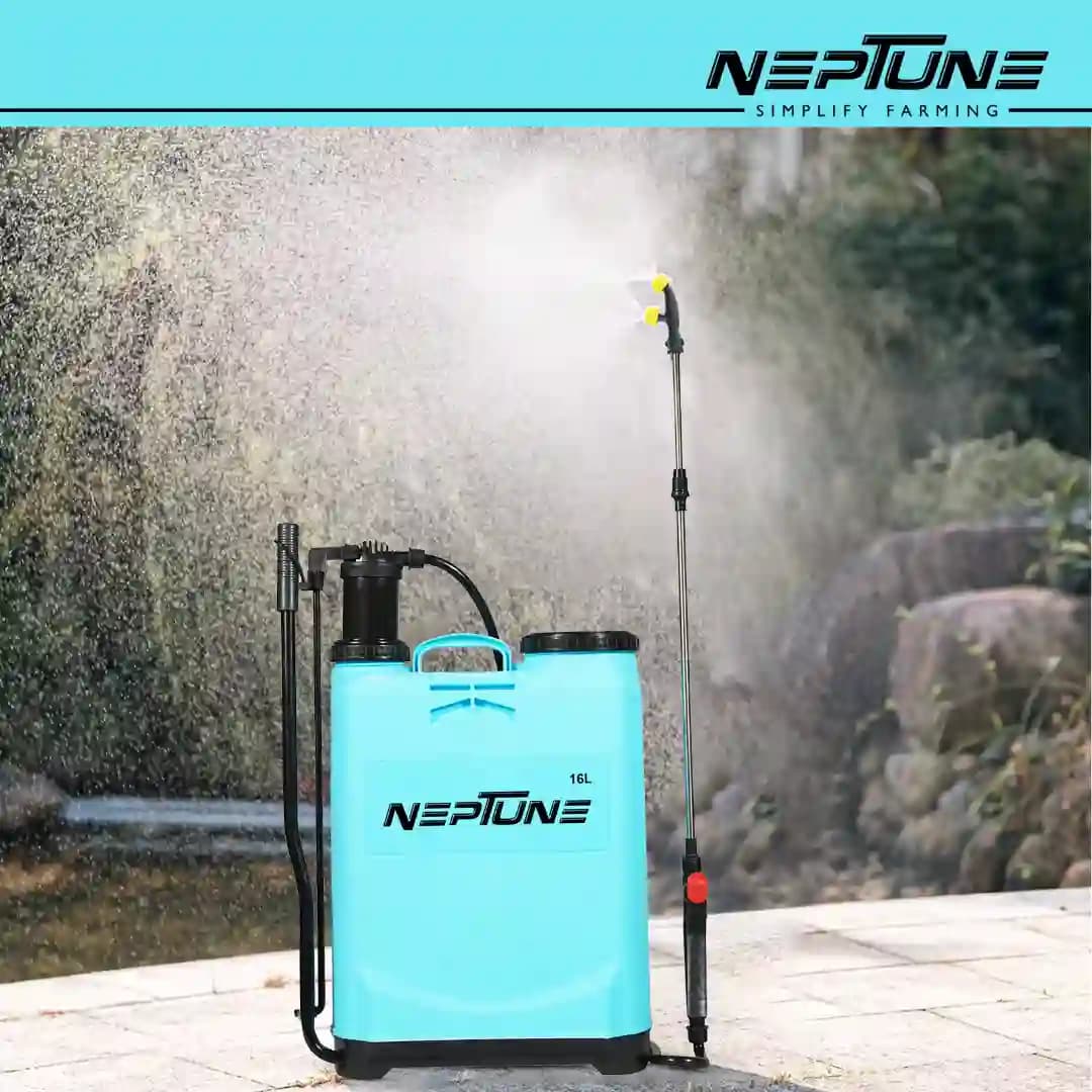 Neptune NF-02 Manual Knapsack Sprayer, Hand-Operated High-Pressure Pump, 16L Tank, Telescopic Lance with 3 Nozzles, Ideal for Farming, Gardening - Image 7