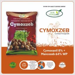 Agriventure CYMOXZEB Cymoxanil 8% + Mancozeb 64% WP Fungicide, Powerful Control Of Downy Mildew, Late Blight , White Rust & Alternaria Blight 2