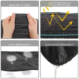 Singhal 90 GSM Garden Weed Control Barrier Sheet Mat, Landscape Fabric, Heavy Duty Weed Block Gardening Mat For Gardens (Black) 9