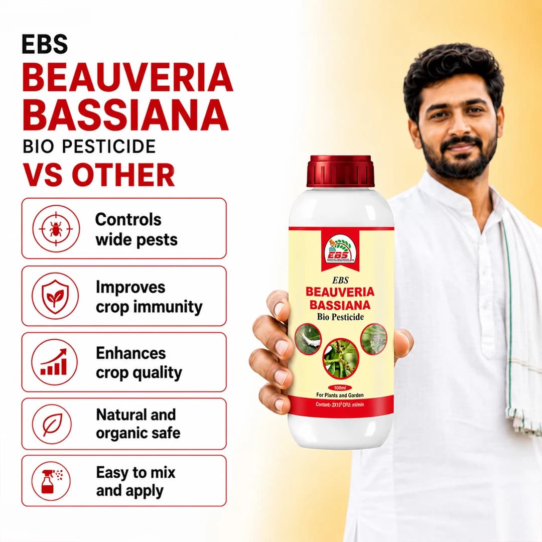 ईबीएस ब्यूवेरिया बेसियाना जैव कीटनाशक, सभी फसलों और पौधों पर कई कीटों का प्रभावी नियंत्रण. - Image 6
