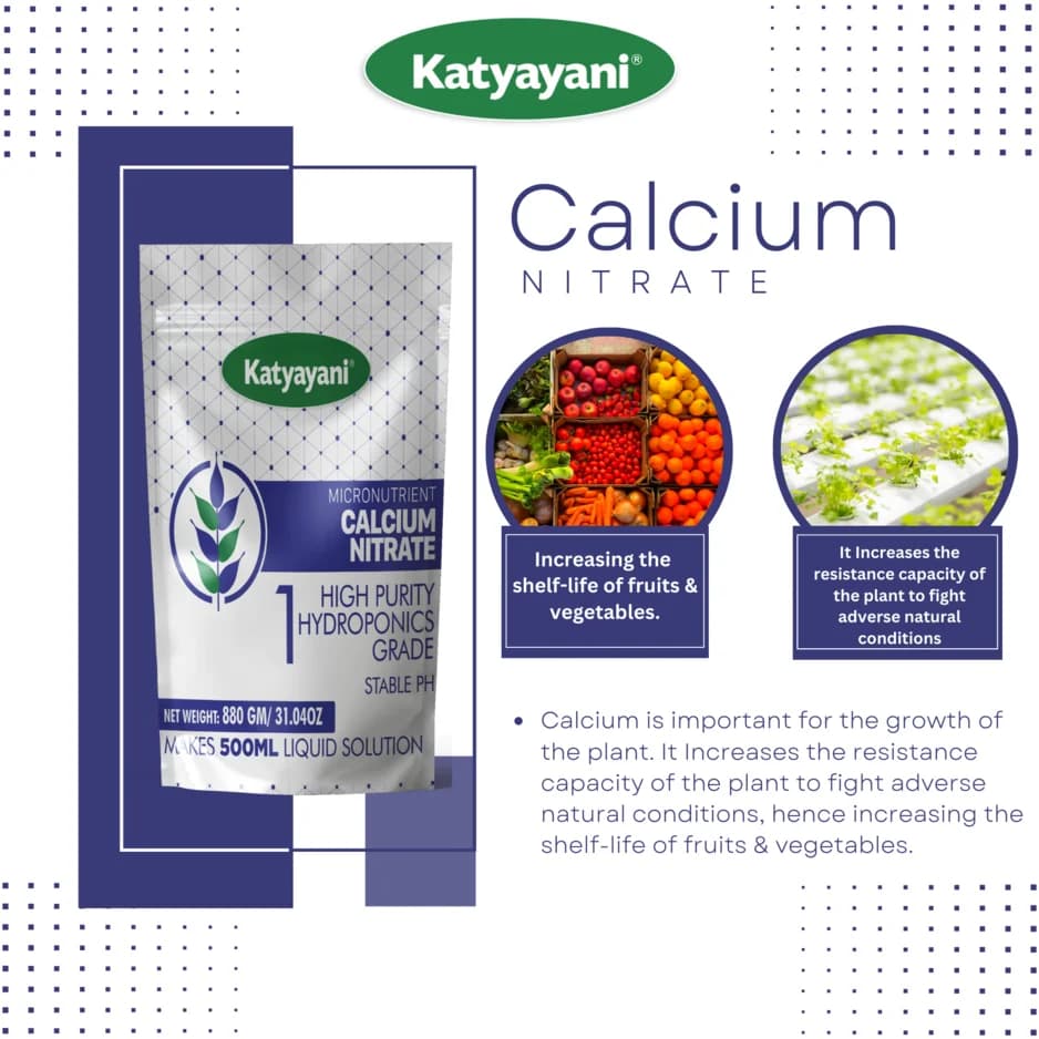 Katyayani Calcium Nitrate Hydroponic Fertilizer, Water-Soluble and Optimal Plant Growth - Image 5