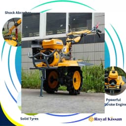 Royal Kissan RK-ICP-UP170-SH Ultra Premium Quality Petrol Power Tiller, 4-Stroke 170F Engine and Shock Absorber - FMTTI Tested 3