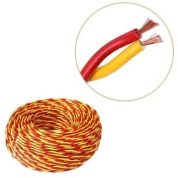 Radhe 0.75mm 90 Mtr Yellow Red Double Core Flexible Copper Cable Wire, Ideal For Park Lighting, Shop Hoardings, Showrooms, Etc. 4