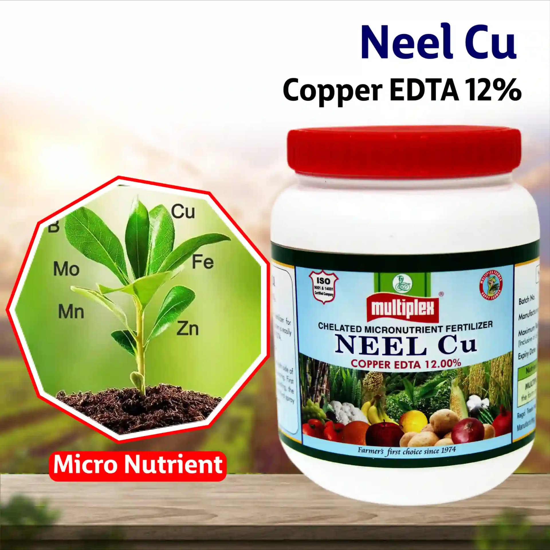 Multiplex Neel Cu Copper EDTA 12%, Chelated Micronutrient Fertilizer For All Crops - Image 3