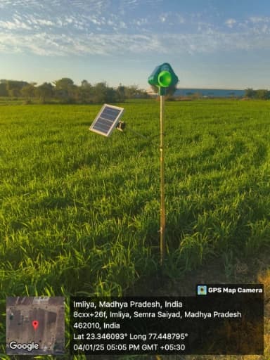 GreenVayu Advance Mr. Gogo Ultrasonic Farm Animal Repellent Device, 12V Solar Panel, 24000 mAh Lithium-ion Battery, 360 Degree Rotation - Image 5