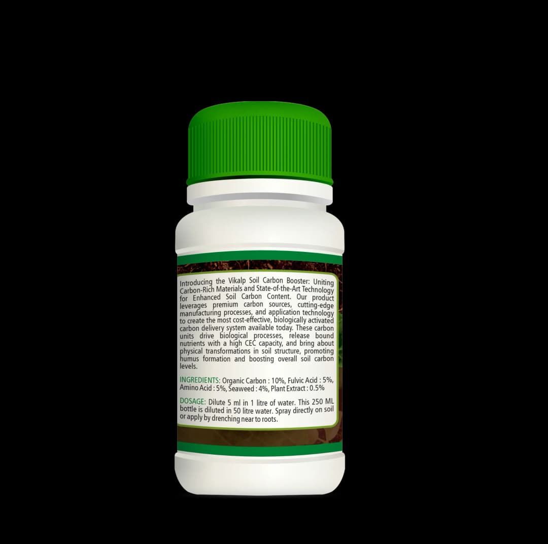 Vikalp Soil Carbon Booster, Humic Acid Liquid Soil Application Fertilizer, 10% Humic Acid, 5% Amino Acid, 3% Seaweed Extract, and 1% Plant Extract - Image 2