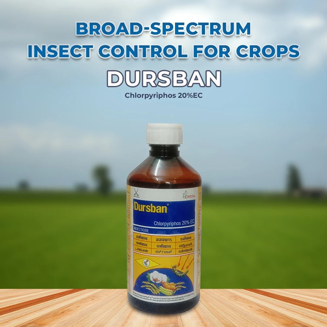 Crystal Dursban Chlorpyriphos 20%EC Insecticide, Broad-Spectrum Insecticide