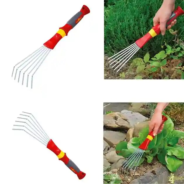 Wolf Garten Small Lawn Rakes (LD-2K), Small Sweep The Tool For Cleaning Up Fallen Leaves And Foliage In Small Flowerbeds Or Balcony