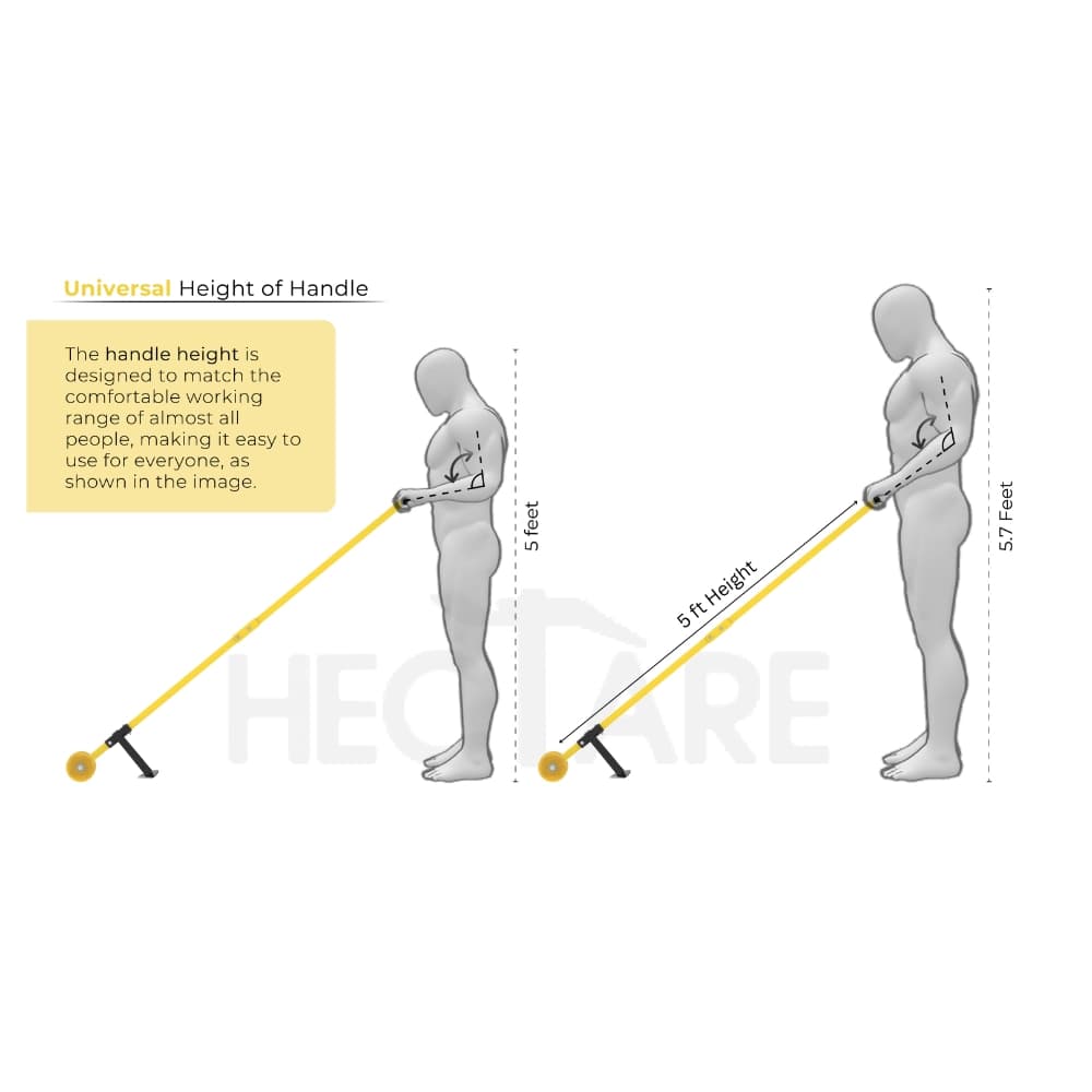 Hectare WW01 Wheel Weeder, Manual Hand Operated, Nylon Wheels, Mild Steel Blade, Ideal For Farms And Kitchen Gardens - Image 3
