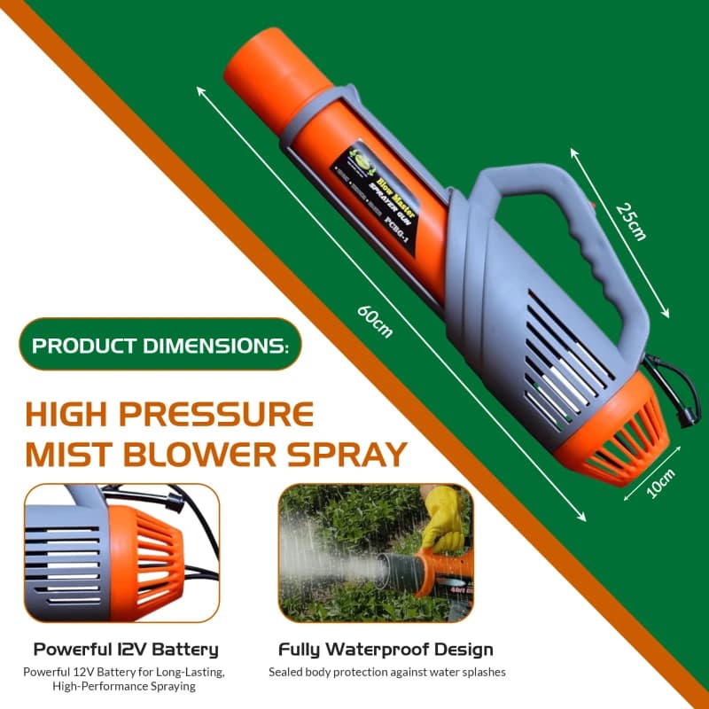 Pad Corp High Pressure Blower Gun, Mist Blower, Compatible With Battery Sprayer Capacity Minimum 12 Volt X 12 Amp, Without Belt. - Image 3