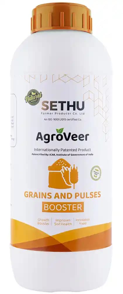 Agroveer Grains & Pulses Booster, Growth Booster, Increase Yield And Improves Soil Health, ICAR Patented Product. - Image 1