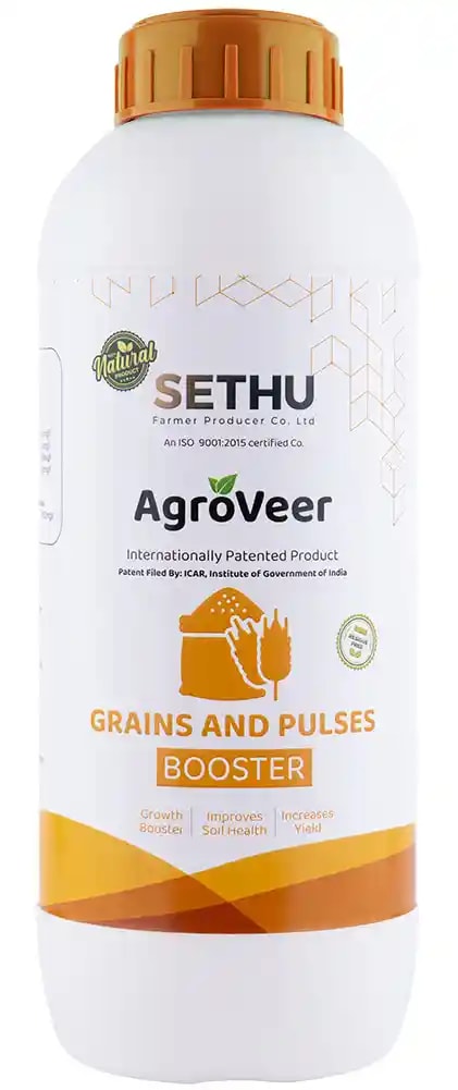 Agroveer Grains & Pulses Booster, Growth Booster, Increase Yield And Improves Soil Health, ICAR Patented Product.