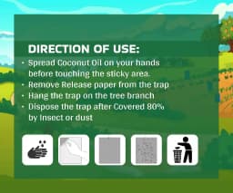 Chipku A5 White Sticky Trap For Insects, Useful for Farming Outdoor and Gardening (Size 150 MM x 200 MM) 5