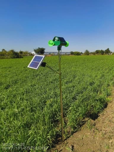 GreenVayu Advance Mr. Gogo Ultrasonic Farm Animal Repellent Device, 12V Solar Panel, 24000 mAh Lithium-ion Battery, 360 Degree Rotation - Image 2