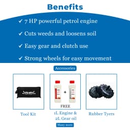 Balwaan BP-650 Power Weeder, 7 HP High Power Engine, 4 Stroke, Used For Weeding In All Types of Agriculture Crops 4