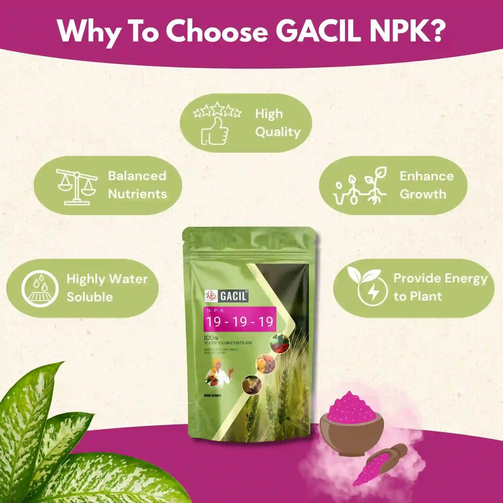 NPK 19:19:19 Water Soluble Fertilizer For Plants And Vegetables For Fast Growth And Flowering. - Image 7