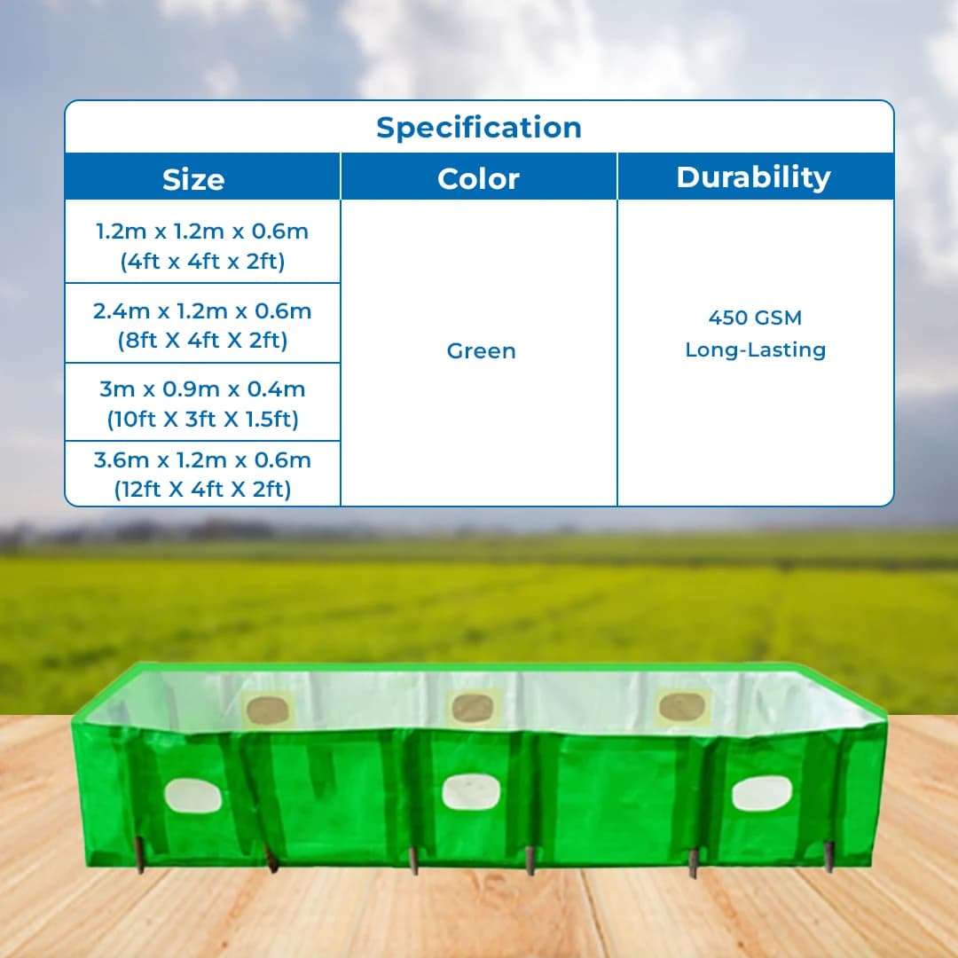 Greeno Biotech HDPE 450 GSM Uv Treated ISO Material Vermi Compost Bed, Long Lasting Material, Durable And Easy To Install, Good Quality Of Material. - Image 5