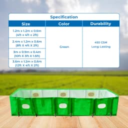 Greeno Biotech HDPE 450 GSM Uv Treated ISO Material Vermi Compost Bed, Long Lasting Material, Durable And Easy To Install, Good Quality Of Material. 5