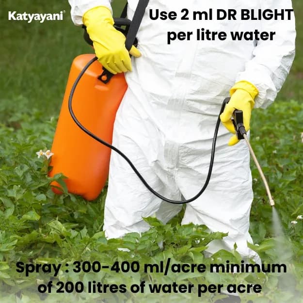 Katyayani Dr Blight Metalaxyl-M 3.3% + Chlorothalonil 33.1% SC Systemic and Contact Fungicide - Image 5