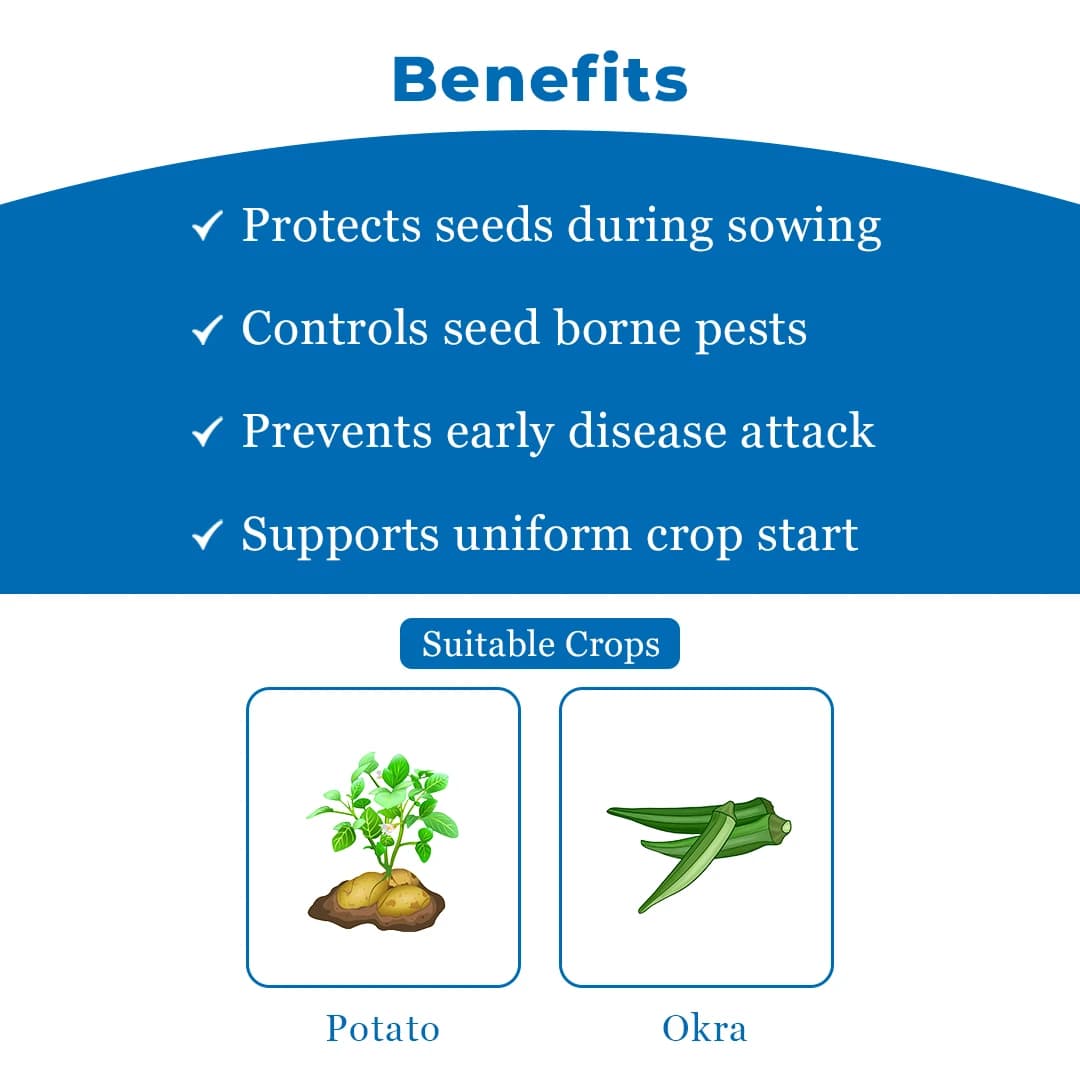 Sudarshan Triple Star - Trifloxystrobin 6% + Thiamethoxam 24% + Thiophanate Methyl 9.5% FS - Image 4