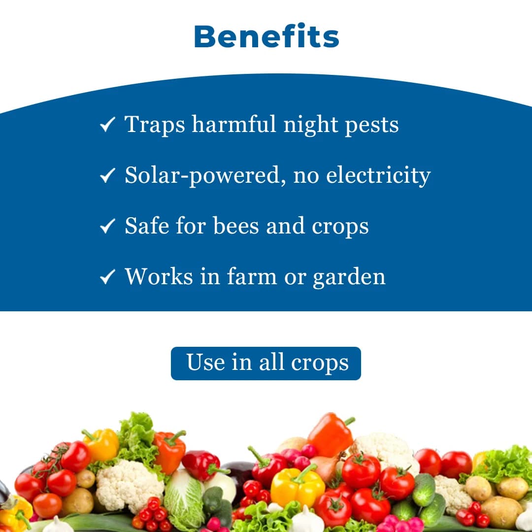 HEDO Solar Mini Chargeable Insect Light Trap, Solar Insect Killer Trap To Control Flying Insect - Image 5