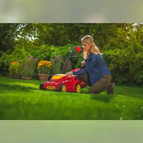 Wolf Garten Electric Push Lawn Mower (A 340 E), 1400w Electric Power, Chassis And Central 6-Step Cutting Height Adjustment From 25-75mm - Image 1