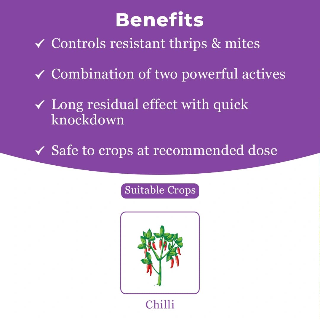Godrej Rashinban Fluxametamide 3.8% + Pyridaben 9.5% SC Insecticide, Broad Spectrum, Targeting Sucking and Chewing Pests, Effective For Chilli - Image 4