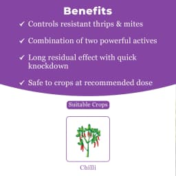 Godrej Rashinban Fluxametamide 3.8% + Pyridaben 9.5% SC Insecticide, Broad Spectrum, Targeting Sucking and Chewing Pests, Effective For Chilli 4