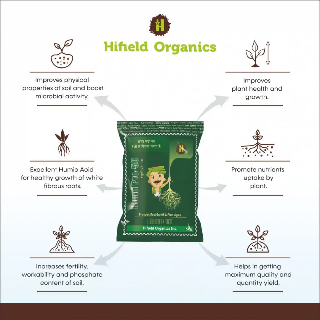 Hifield Organics Humi Pro 50 Granules, Promotes Root Growth and Plant Vigour. - Image 2