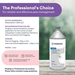 Bayer KINGFOG Deltamethrin 1.25% Insecticides, Effective Mosquito Control, Against Anopheles, Culex And Aedes Species, Fogging Solution 4
