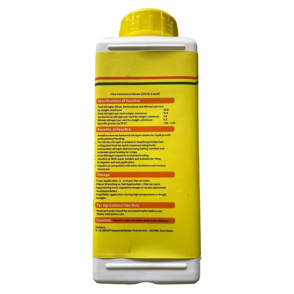 Ramcides VesoGro Liquid Straight Nitrogenous Fertilizer UAN 32% Urea Ammonium Nitrate, Increases Yield Potential Nitrogen In Crops - Image 2