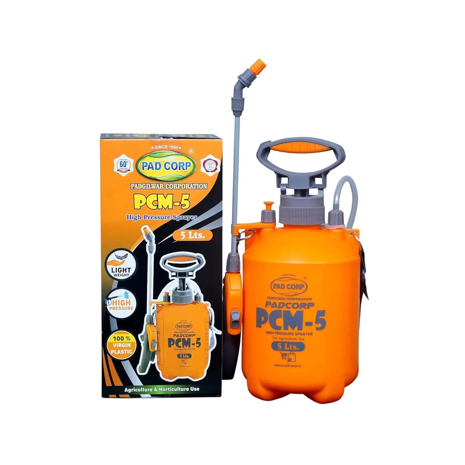 Pad Corp PCM-5 High Pressure 5 L Sprayer, Perfect for Plants, Gardening, Cleaning, and Sanitizing, Light and Versatile - Image 10