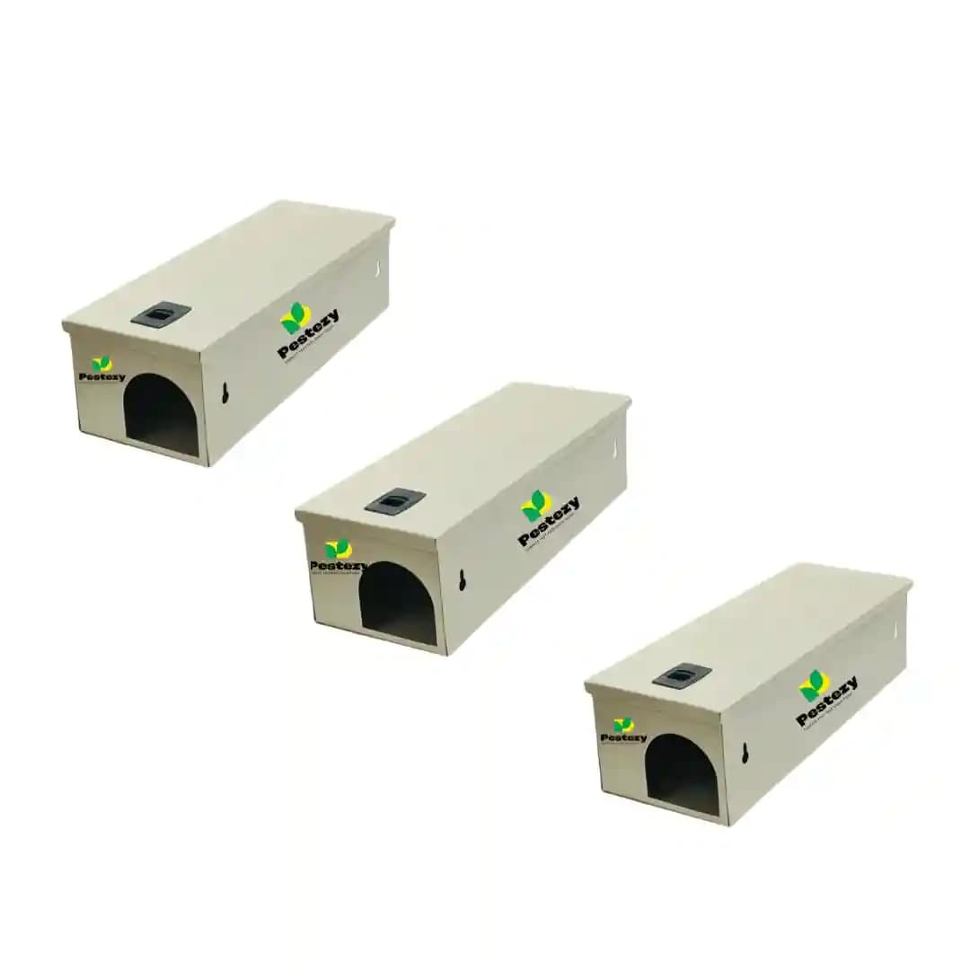 Pestezy Rodent Box (Rodent Bait Station) Powder-Coated Mild Steel - Push Lock - Image 6