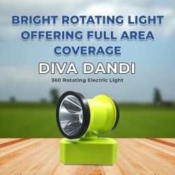 Radhe Diva Dandi 360 Degree Rotating Electric Light of Double Face For Farm and Outdoor Uses, Electric Operated, Without Battery 2