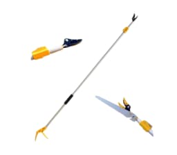 हल्के वजन का एल्युमीनियम टेलीस्कोपिक लंबी पहुंच (10 फीट) काटने और पकड़ने वाला प्रूनर आरी के साथ 1