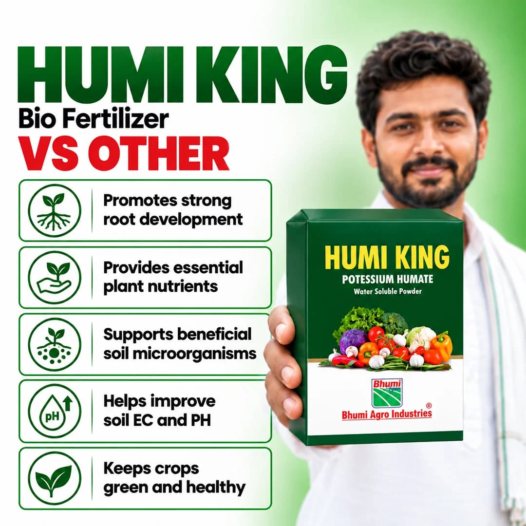 Bhumi Humiking (Potassium Humate 40%) Plant Growth Promoter, Helps In The Growth Of Roots And Increases The Branching Of Roots. - Image 3