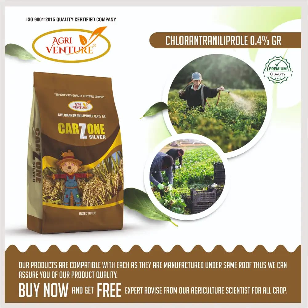 Agriventure CARZONE SILVER Chlorantraniliprole 0.4% GR Insecticide, Highly Effective Granular For Paddy And Sugarcane - Image 5