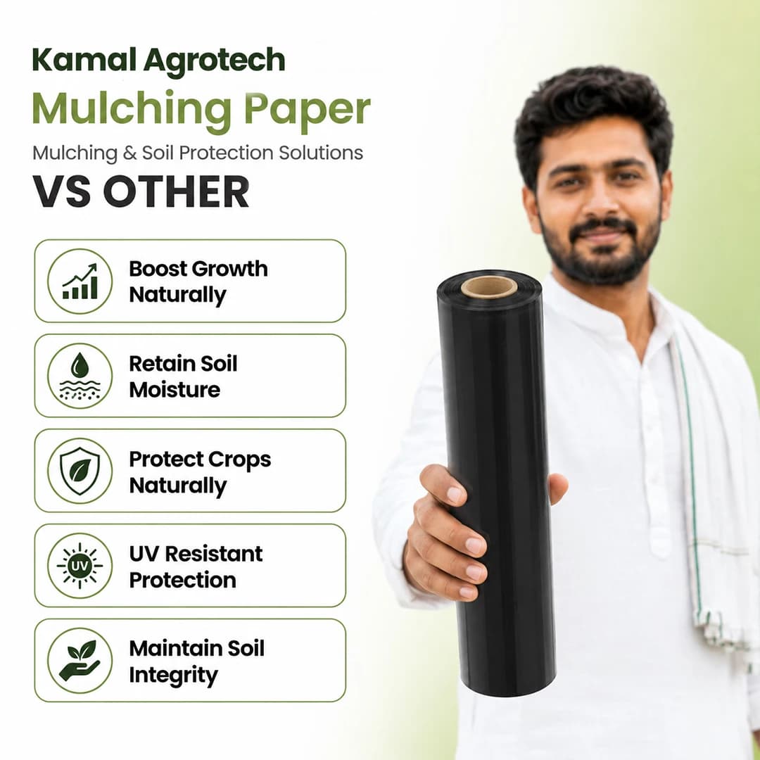 Kamal Agrotech Mulching Paper (1 Meter x 400 Meter Length) Weed Control And Soil Protection - Image 4