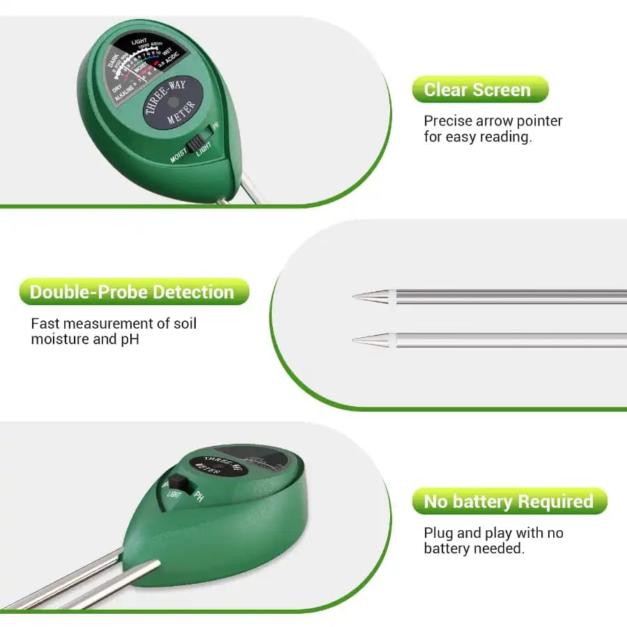 Radhe Agri 3 In 1 Soil PH Moisture Soil Test Kit, Soil Moisture Meter, Effective For Garden, Lawn Plants Indoors And Outdoors - Image 4